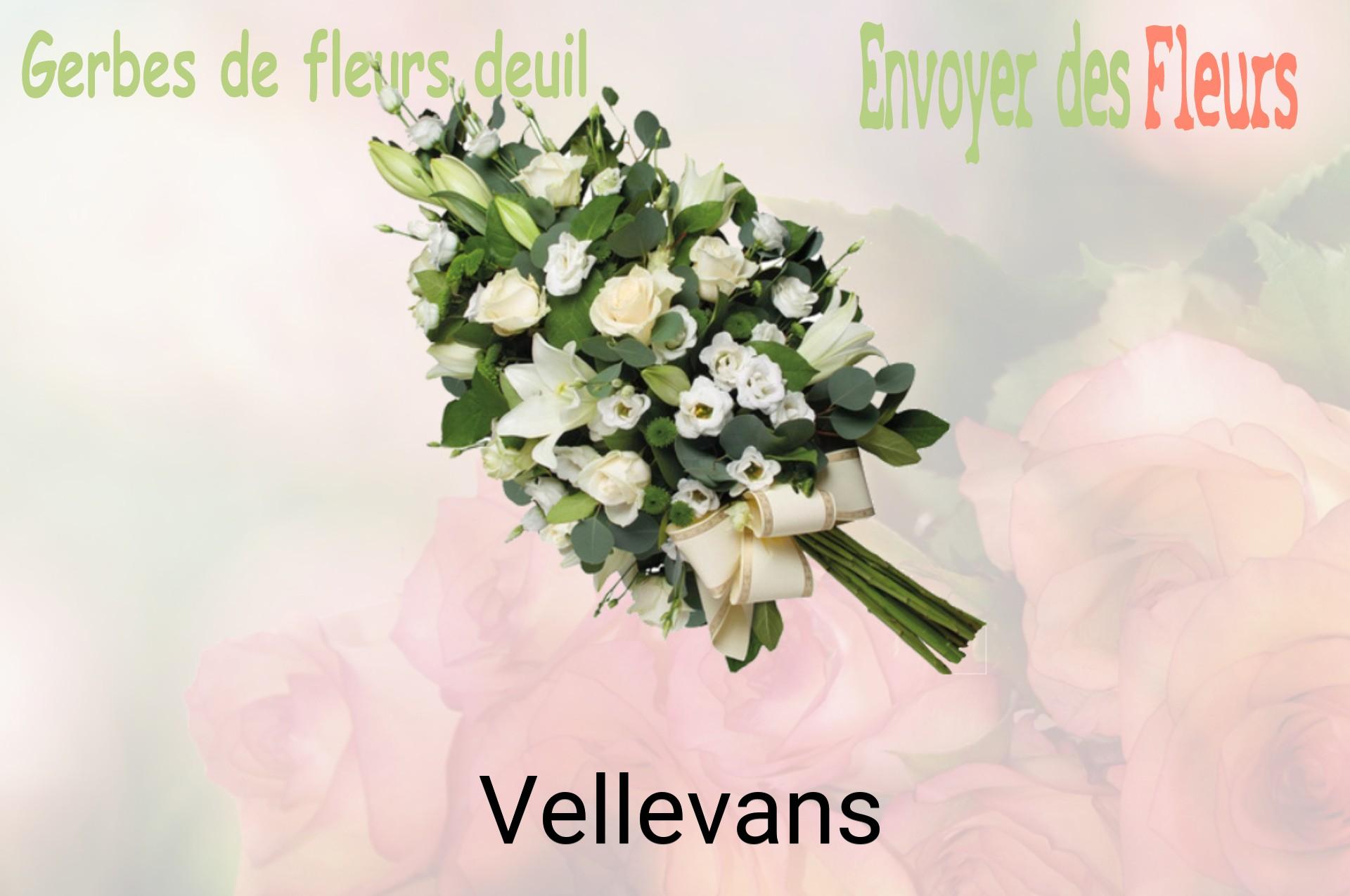 Gerbe de fleurs de deuil livrée à Vellevans